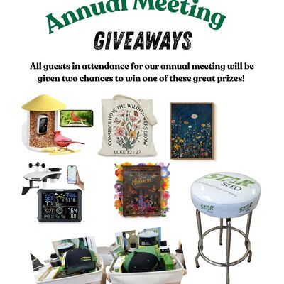 DOOR PRIZES at Annual Meeting