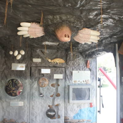 The soil tunnel trailer at the 2025 Hasta Luego Monarchs event in Olathe, KS.