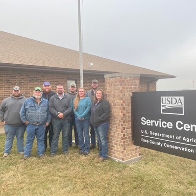 2021 Rice County Conservation district supervisors and district manager with NRCS field office staff